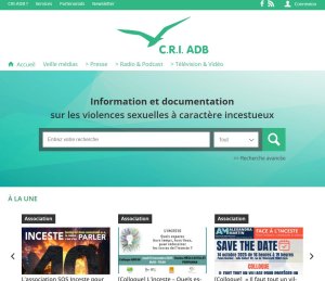 Capture de a page d'accueil du site internet cri-adb.org